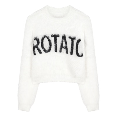 トップス カットソー ニットソー セーター ホワイト ブラック 袖あり 長袖 ふわふわ きれいめ シンプル カジュアル 大人 上品 おしゃれ 主役級 存在感 春 秋 冬 10代 20代 30代 個性的