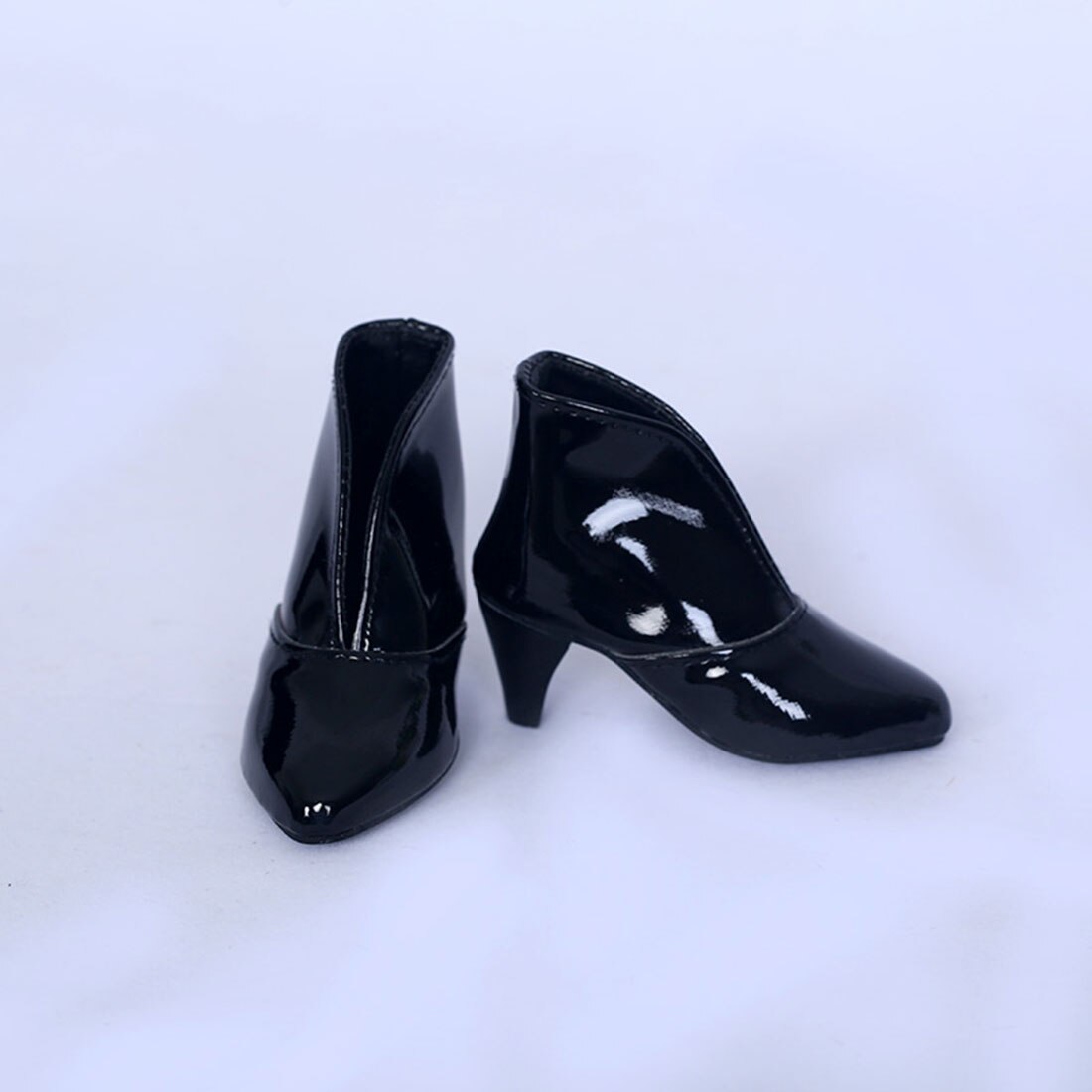 低ヒールのためのpuレザー1/3 bjd人形脳トレーニングのおもちゃ子供知育玩具誕生日クリスマスギフト-ブラック