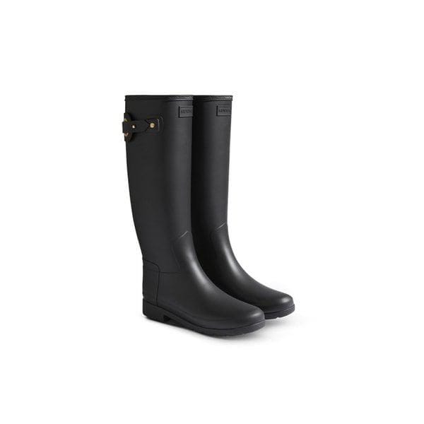 [女性] リファインドアイレットバックル トールレインブーツ - ブラック WFT2299RMABLK