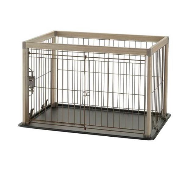 リッチェル アルミフレームペットサークル90-60 本体 超小型犬・小型犬用 1組入 (ベージュ)