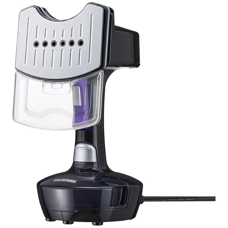 即納：アイリスオーヤマ 衣類スチーマー ズボンプレッサー機能搭載 2WAYスチーマー 衣類 アイロン クリーニング スーツ ワイシャツ ビジネスマン IRS-P2-B ブラック