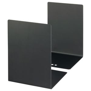 （まとめ） TANOSEE ブックエンド L型 大 ブラック 1組（2枚） (×5セット)