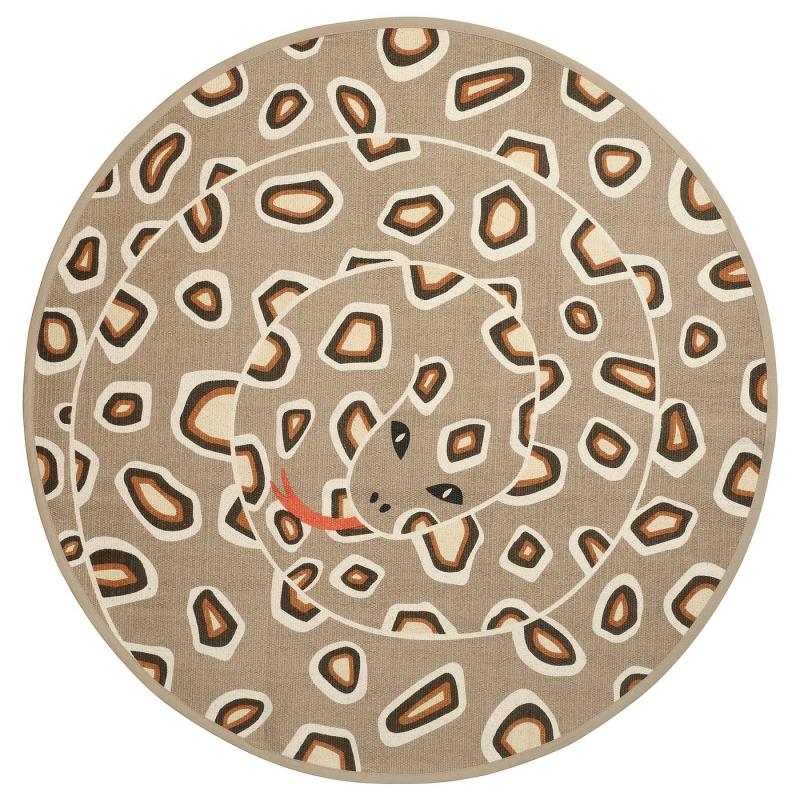 SANDLOPARE サンドローパレ ラグ 平織り - ライトブラウン/ヘビ模様 100 cm