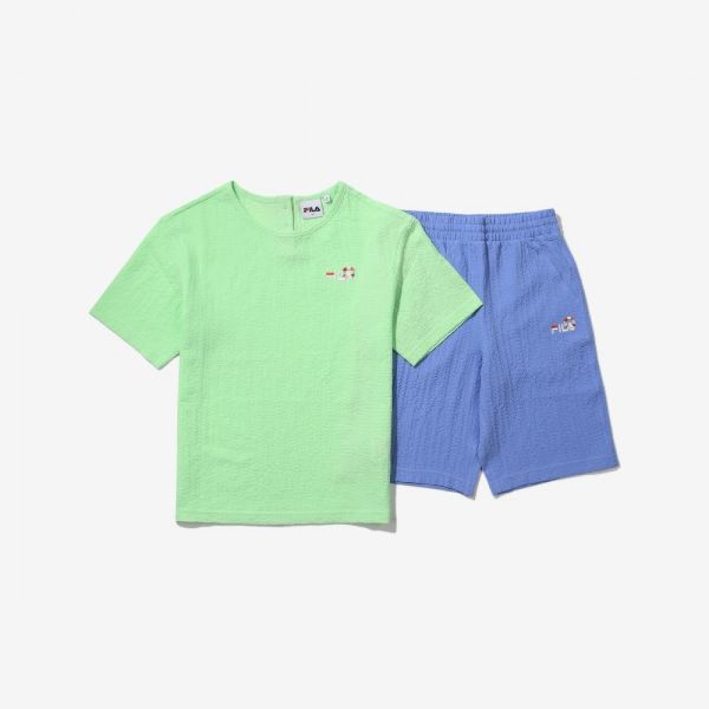 フィラキッズ男性用プリーツセット（FK2FSF2301M_LGN）