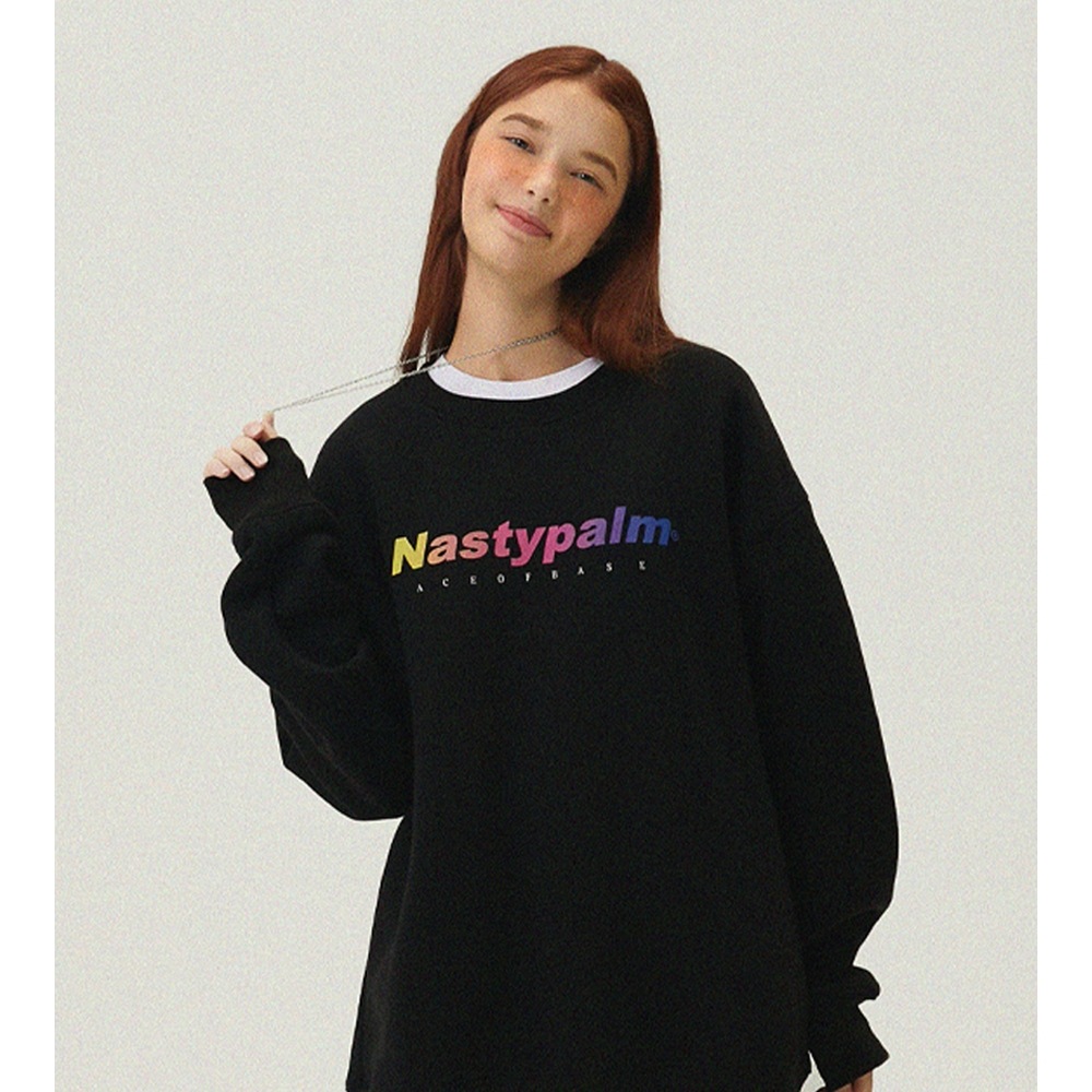 NASTY PALM ゴージャス ロゴ スウェットシャツ ブラック