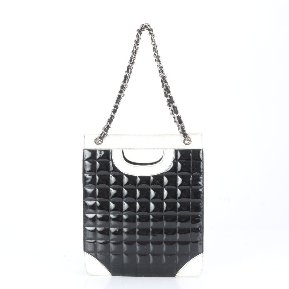 シリアルシール付 チョコバー レザー 2WAY トート バッグ 肩掛け ショルダー ハンド レディース ECE CI8-3 中古