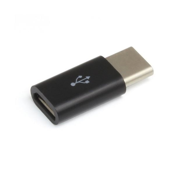 （まとめ）microUSBTypeC変換コネクター （ブラック） TCMA-BK[x5セット]