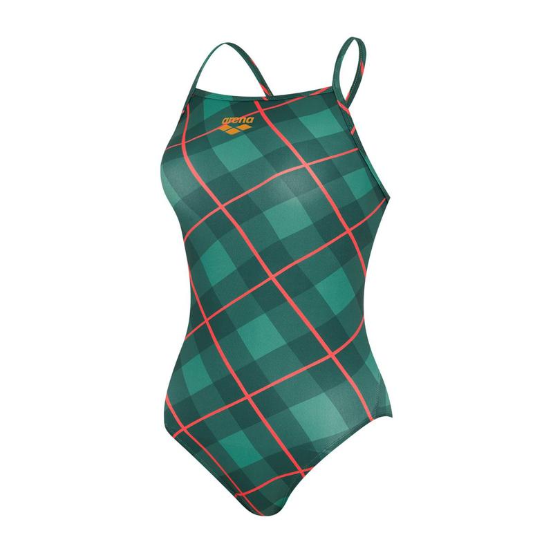 キャロルワンピース ダブルストラップ A4FL1LO20 グリーン レッド