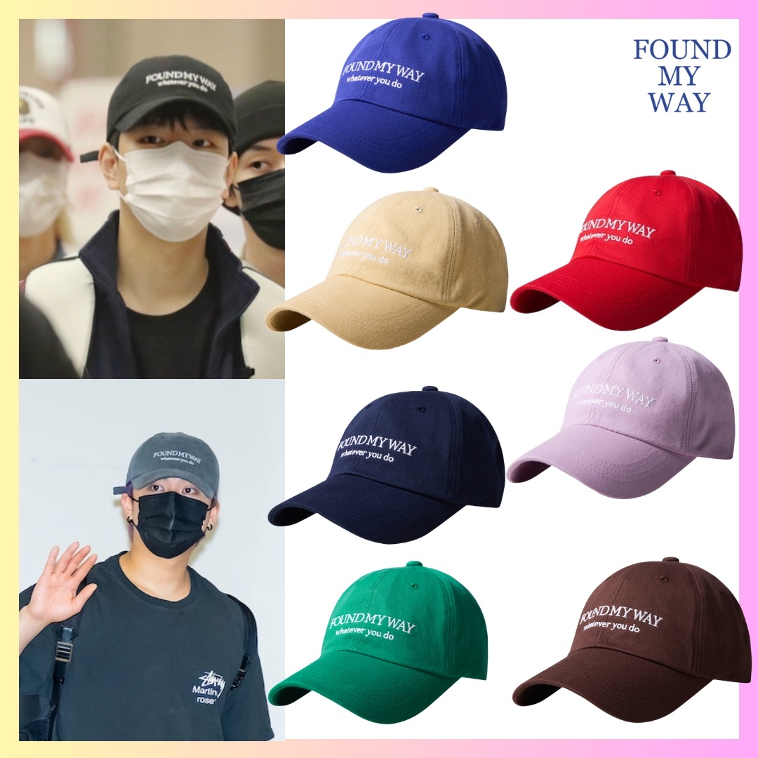[STRAYKIDSチャンビン/スンミン 着用] Signature Lettering Logo Ball Cap 帽子 8色 韓国ファッション + FREE GIFT
