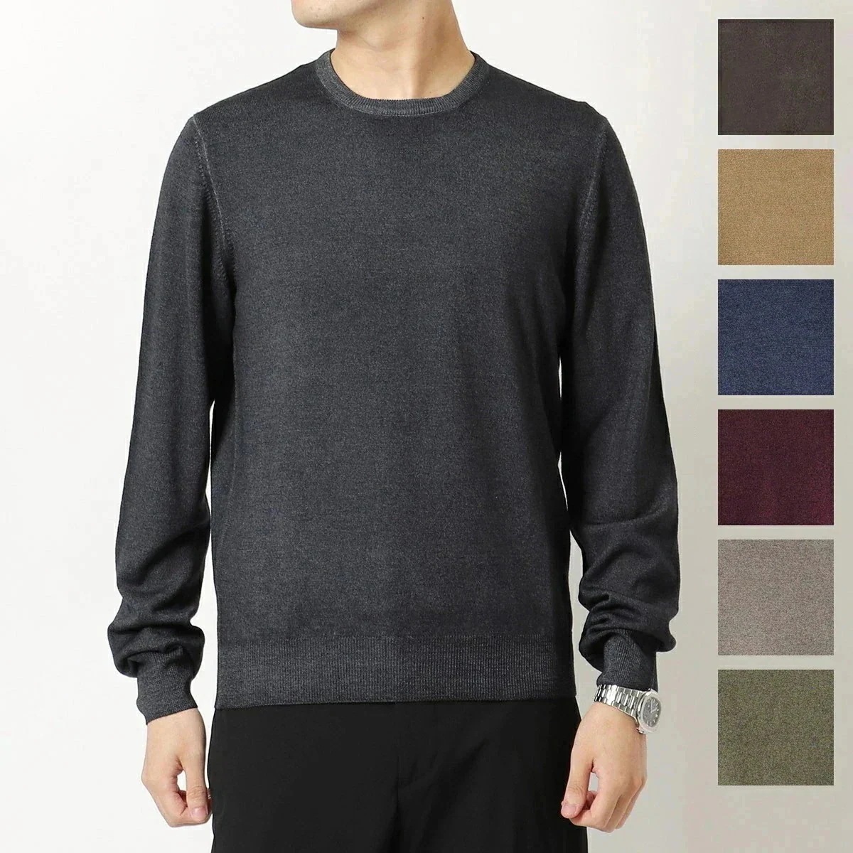 GRAN SASSO グランサッソ 55167 22792 VINTAGE カラー8色 クルーネック ニット 長袖 ハイゲージ 12ゲージ 12G ウール 丸首 15,912円