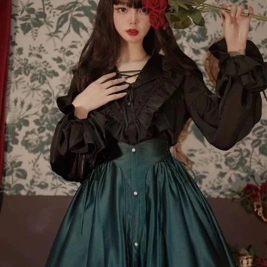 エレガントーライトローシャツ＋スカートスーツロリータドレス