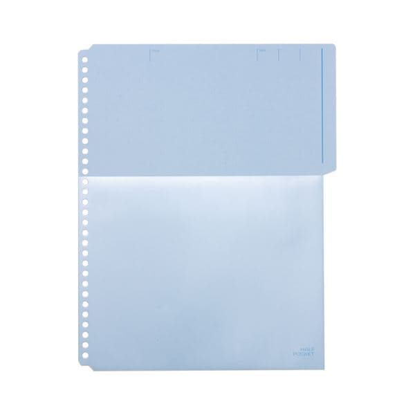 (まとめ) キングジム ハーフポケット A4タテ 30穴 青 103HP 1パック(10枚) (×30セット)