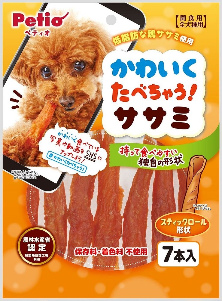 （まとめ買い）かわいくたべちゃう！ササミ 7本入 犬用 [x10]