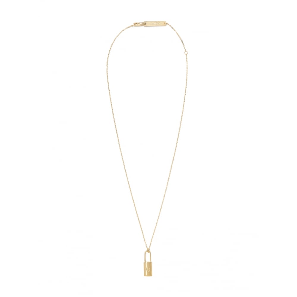 グロウニーロックイニシャルネックレス (ゴールド)