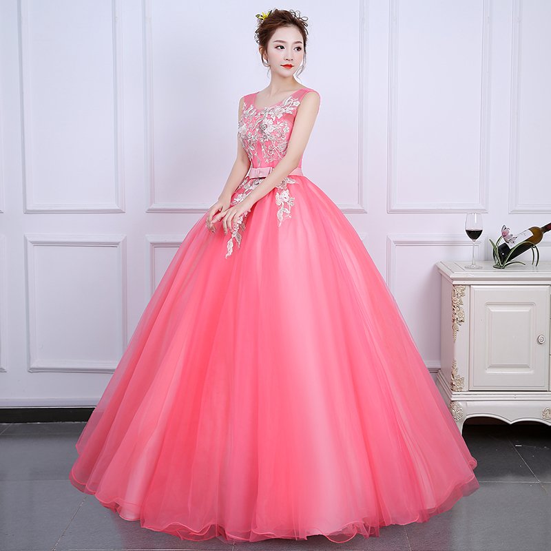 ロングドレス ウェディングドレス 演奏会 イブニングドレス カラードレス 袖あり 姫系 結婚式 ピア