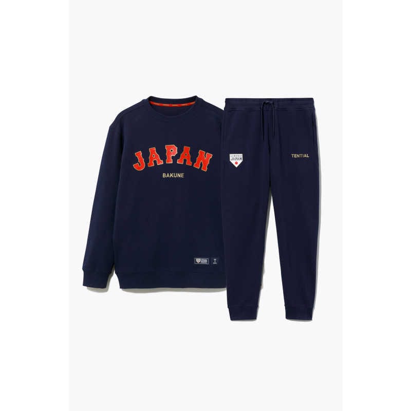 TENTIAL　BAKUNE スウェット ロングパンツ (侍JAPANコラボ) ネイビー(L)-25FW　25FSBA100U00080006N