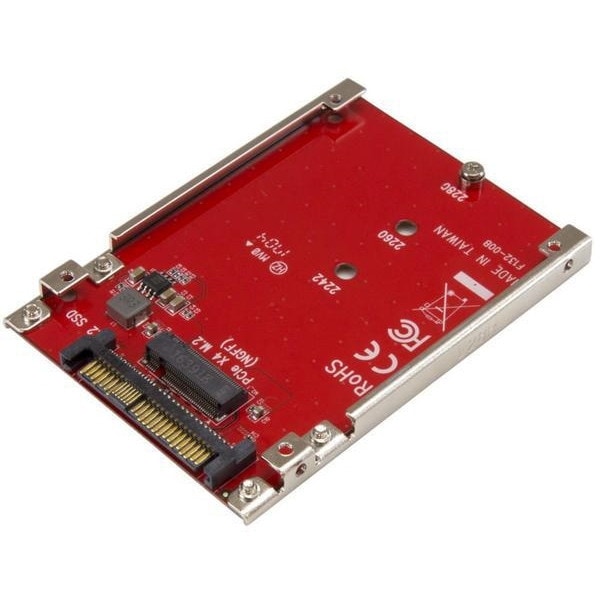 U2M2E125 レッド [M.2ドライブ - U.2 (SFF-8639) アダプタ M.2 PCIe NVMe SSD対応]