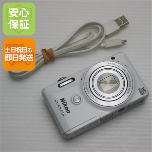 超美品 COOLPIX S6900 ナチュラルホワイト デジカメ ニコン 165