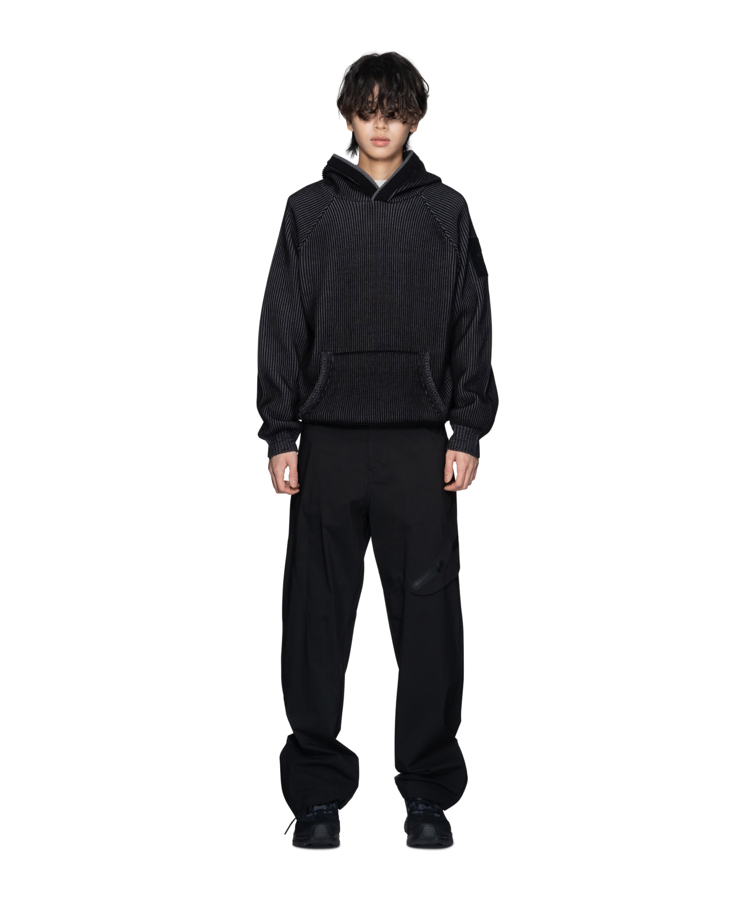 トップス sansangear hoodie knit 1 sansangear hoodie knit 1 San San Gear - Ribbed Hoodie Knit