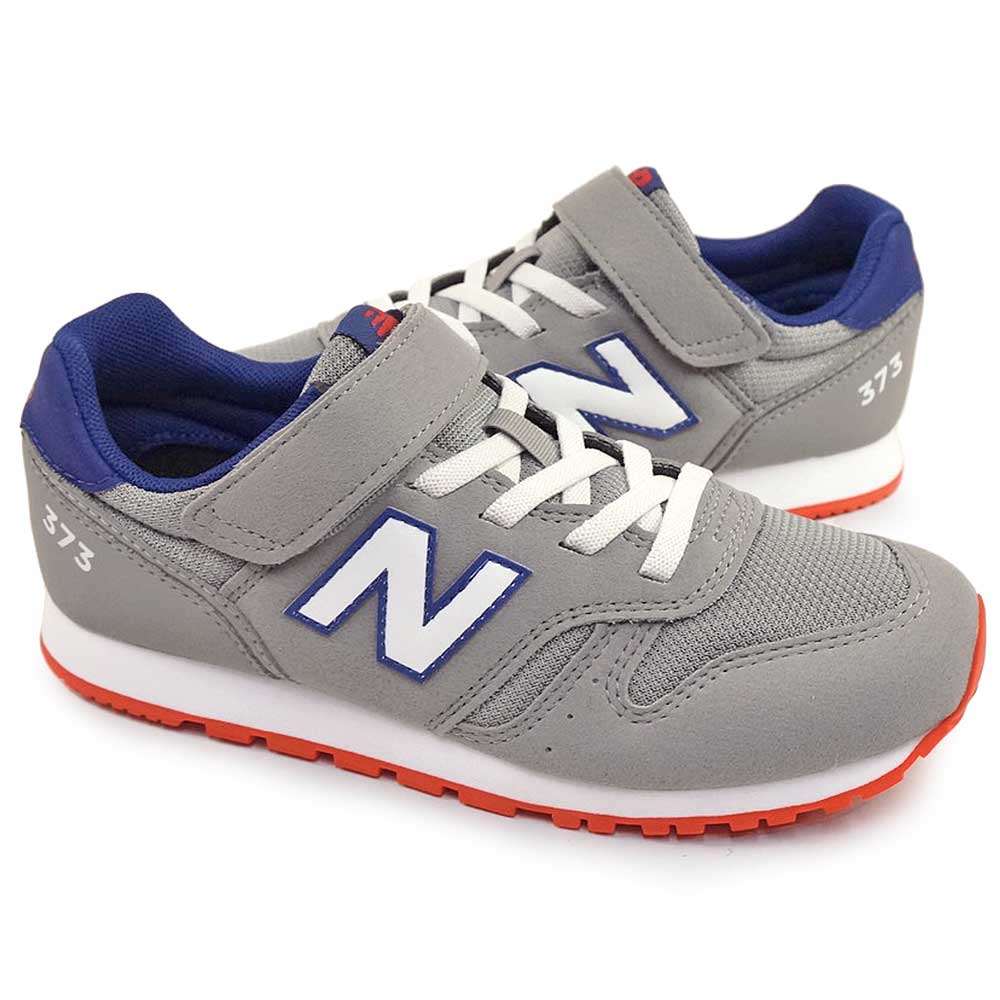 YV373 PA2 グレイ 子供靴 シンプル ジュニア マジックテープ キッズ スニーカー