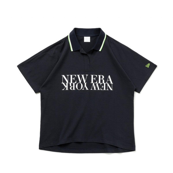 ニューエラ（NEW ERA） ゴルフ Womens 半袖 シアサッカー ポロシャツ Skipper ネイビー 14108987 レディース