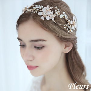 ウェディング ヘッドドレス リボンカチューシャ ブライダル ヘッドアクセサリー