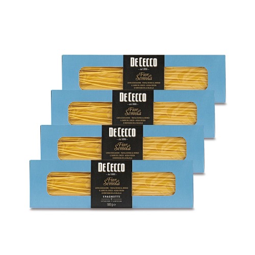 デチェコ・フィオール・ディ・セモラパスタ500g x 4 - スパゲッティおいしいパスタ綿サラダブランチ