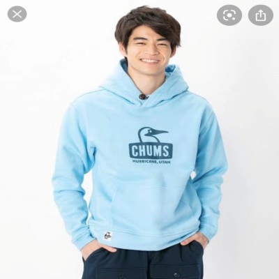限定SALE大人気！CHUMS(チャムス)ブービーフェイスプルオーバーパーカー Yummy Blue(水色)