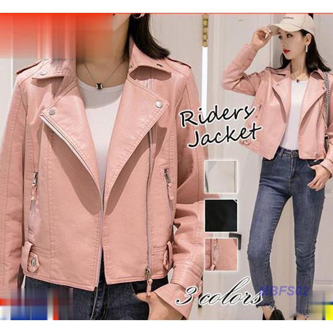 ジャケット ライダースジャケット レディース 大きめコート PUレザー ライダース アウター ブルゾン バイカージャケット 羽織り 上着 秋 秋物