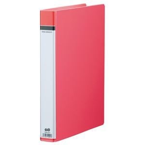 （まとめ） TANOSEE 30穴バインダー（貼り表紙） A4タテ 100枚収容 背幅42mm ピンク 1冊 5セット