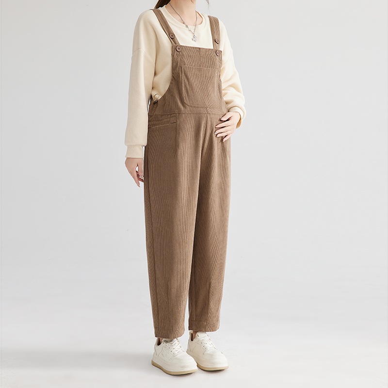 ボトムス ズボン パンツ ロングパンツ サロペット オーバーオール ポケット コーデュロイ ロング丈 可愛い かわいい 大人可愛い きれいめ シンプル 上品 おしゃれ カジュアル こなれ感 個性的