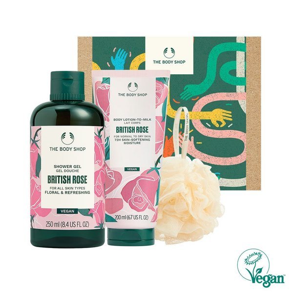 【The body shop】 Package/British/Rose/Body/3-Item Set