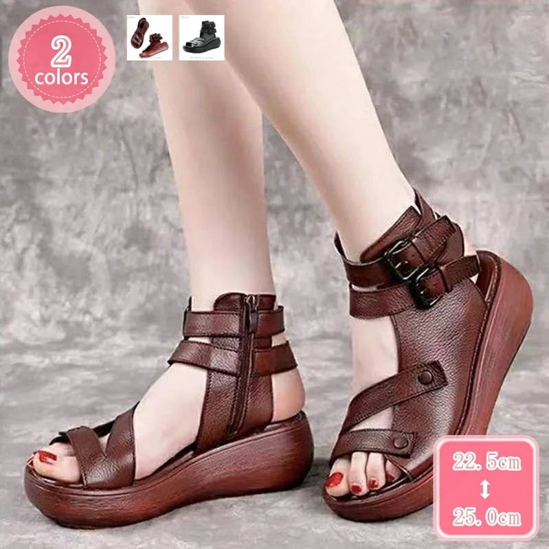 1000円OFFクーポン ブーツサンダル レディース 厚底 コンフォートサンダル ベルト付き おしゃれ 大きいサイズ 厚底サンダル サイドジッパー サマーブーツ ブーサン 柔軟 衝撃吸収 低反発 滑り