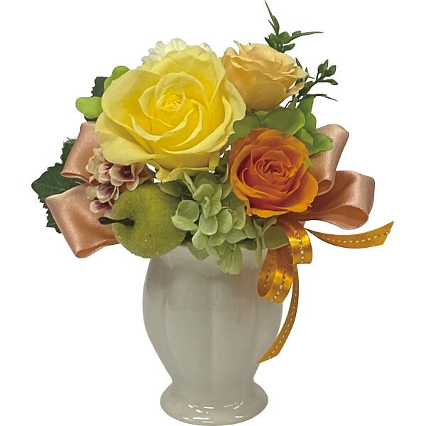 （ギフト）フェリス（プリザーブドフラワー） イエロー