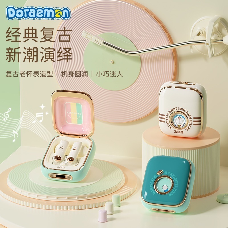 ドラえもんソースの耳に入るワイヤレスステレオスポーツドラえもんレトロTWS Bluetoothイヤホン