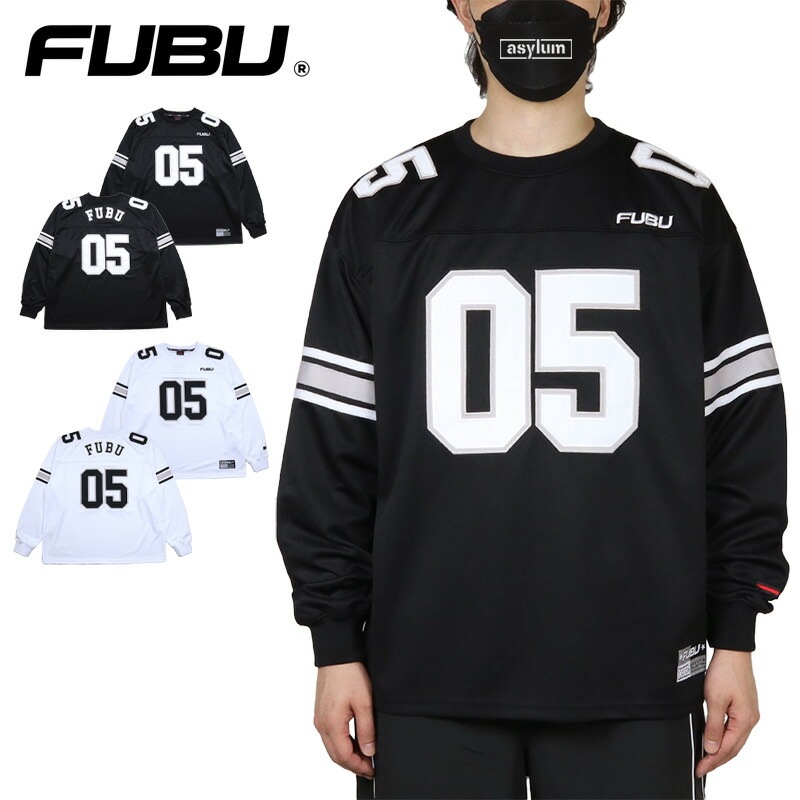 フブ ロンT FUBU Tシャツ 長袖 ロングスリーブ メンズ レディース ブランド 大きいサイズ 黒 白