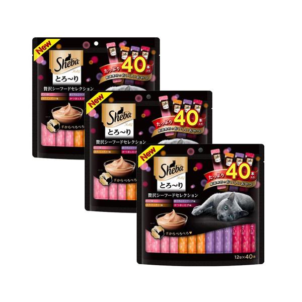 3個セット シーバ とろーり メルティ 贅沢シーフドセレクション 12g×40本