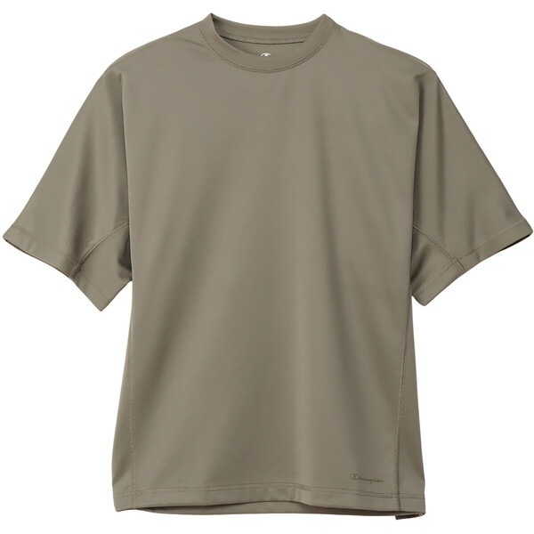 チャンピオン リカバリーウエア C3-CS390 655 SHORT SLEEVE T-SHIRT カーキグリーン L 半袖Tシャツメンズ