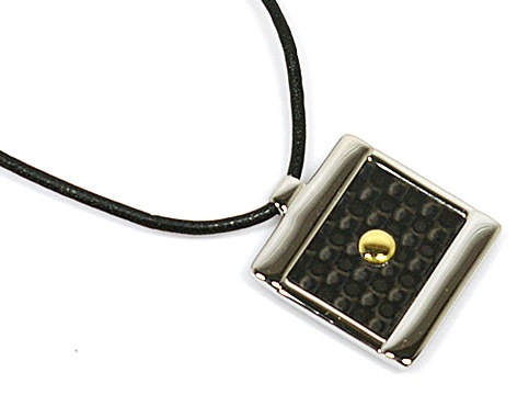 5405CIONDOLO 1 POINT GOLD CARBON NECKRACEZEUS