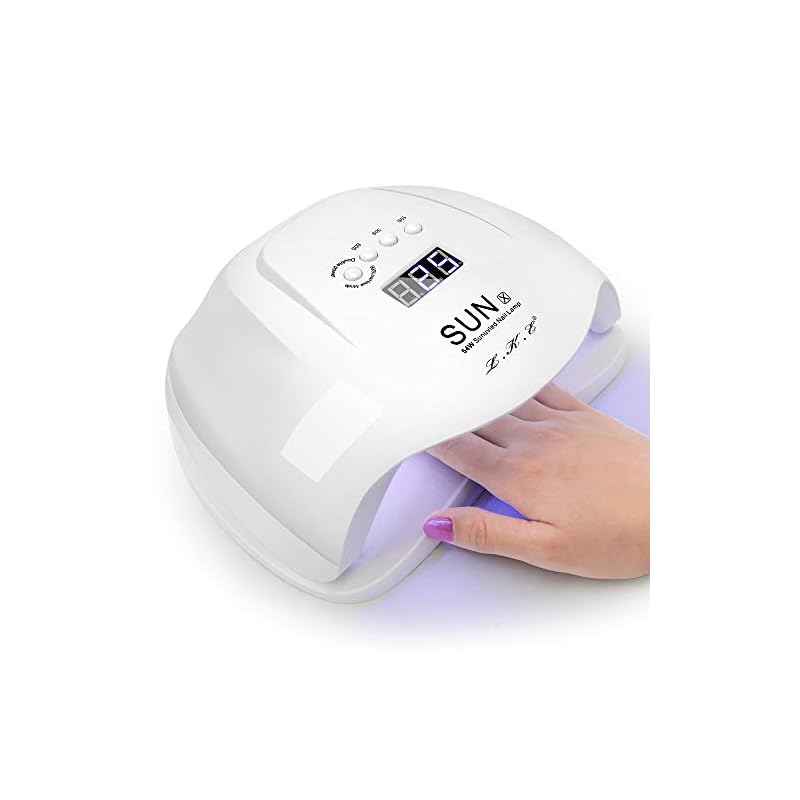 LED＆UV ネイルライト 54W UVライト ABS 業界注目低ヒート機能 全ジェル対応 ジェルネイル レジン用 LEDライト 自動感知センサー 4つタイマー設定 6,823円