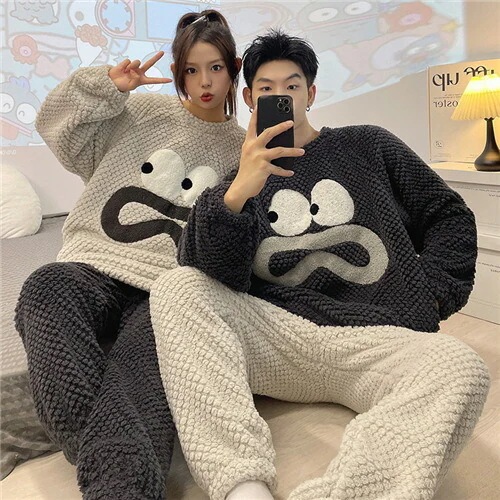 ペアパジャマ 冬 モコモコ カップル ペア ルームウェア セット 長袖 ペア パジャマ 夫婦 もこもこ メンズ ペアパジャマ カップル 秋冬 結婚祝い プレゼント ペアパジャマ カップル お揃い プ