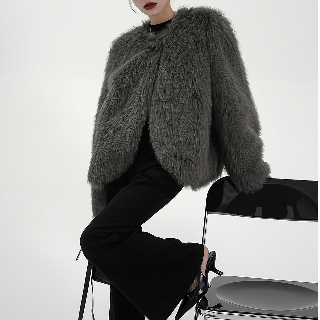 ファー・毛皮アウター Luxury Fur Coat E5002