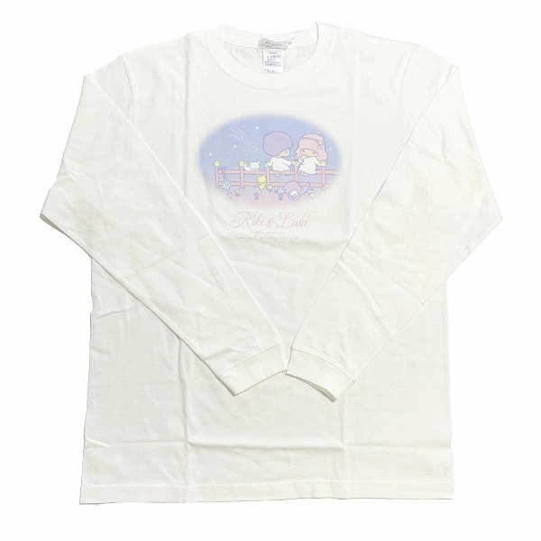 サンリオ キキララ ロングTシャツ(星空レトロ) ホワイト 長袖 アパレル Sanrio_4445-ts-9631
