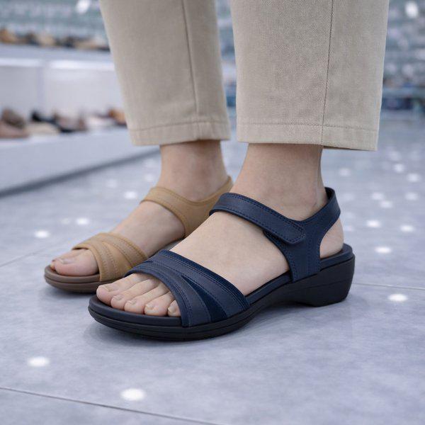 女性カジュアルストラップサンダル 4CM YAFMDS7012NYBE HFPS2A GN_GN