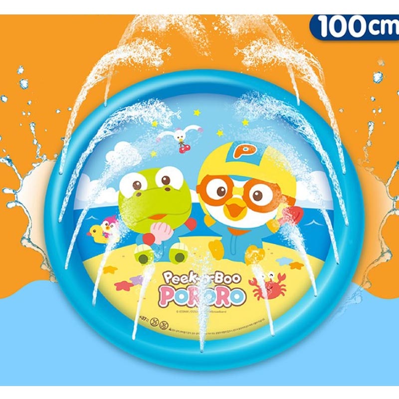 ポロロ スプラッシュマット 100cm 夏の水遊び用 室内外兼用 37ヶ月以上向け 韓国人気アニメ正規品