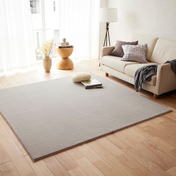 スミノエ ラグ ハク 190×190cm グレージュ 防炎 13139924-47-190190 メーカー直送