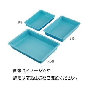 高級ブランド （まとめ）プラスチックバット（ブルー）L-B5セット