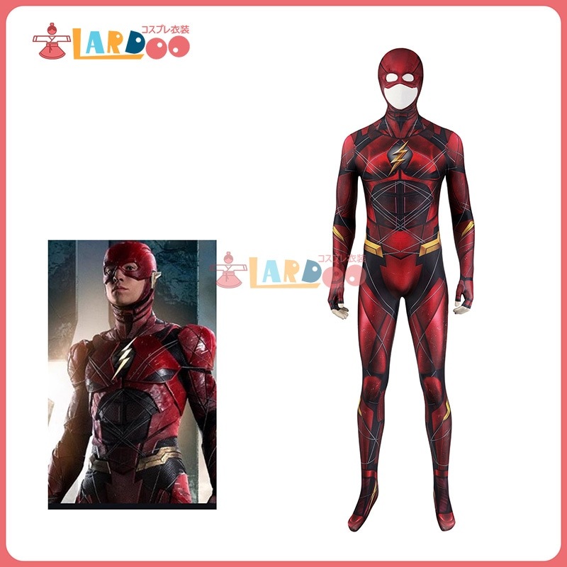 ジャスティス・リーグ Barry Allen The Flash バリー アレンフラッシュ コスチューム 全身タイツボデイー コスプレ衣装334