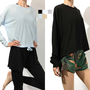 レディース 長袖 トップス おしゃれ フィットネスウェア シンプル ゆったり Tシャツ トレーニング