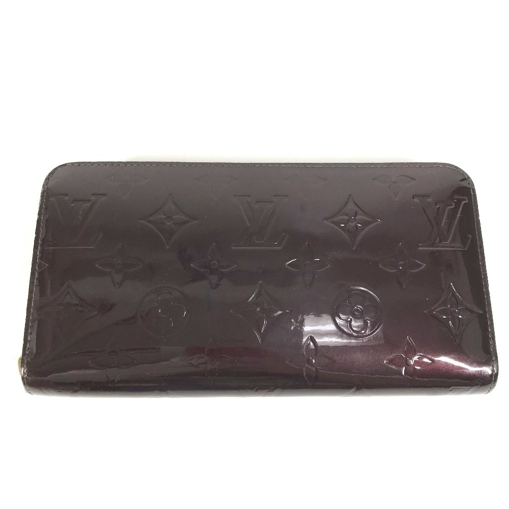 長財布 M93522 ジッピーウォレット モノグラムヴェルニ ロングウォレット 財布 ラウンドファスナー モノグラムヴェルニキャンバス アマラント パープル